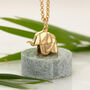 Origami Elephant Necklace, Silver Or Gold Plated, thumbnail 2 of 12