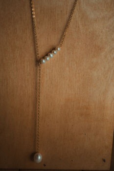 'Kinang' Sparkle Drop Pearl Necklace, 4 of 12