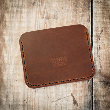 Personalised Leather Mens Minimalist Card Wallet, 6 of 12
