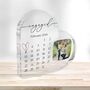 Personalised Engagement Calendar Heart Acrylic Plaque, thumbnail 1 of 5