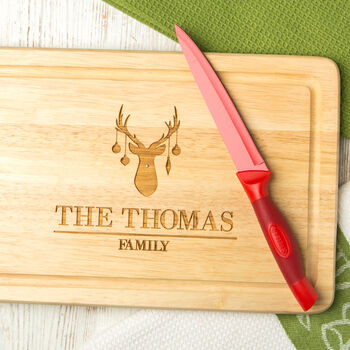 Personalised Reindeer Family Christmas Serving Platter, 3 of 6