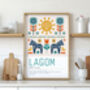 Lagom Definition Print, Lagom Print, Lagom Quote, Nordic Wall Art, thumbnail 1 of 2