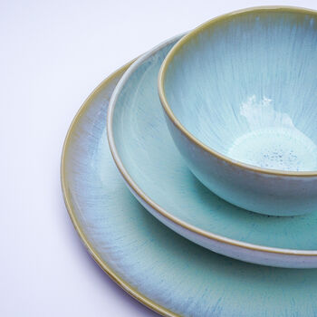 Handmade Ceramic Neptune Glaze Pasta Bowl, 4 of 7