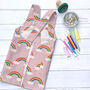Kids Rainbow Apron | No Ties Cotton Pinafore, thumbnail 1 of 12