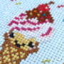 Ice Cream Cone Cross Stitch Kit, thumbnail 6 of 8