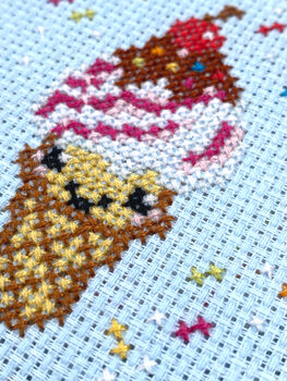 Ice Cream Cone Cross Stitch Kit, 6 of 8