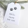 White From The Cat Christmas Gift Tags String Ties, thumbnail 1 of 3