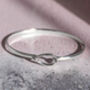 Personalised Small Wrist Silver Bracelet Bangle Gift, thumbnail 1 of 8