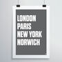 London Paris New York Print, thumbnail 2 of 4