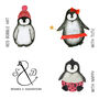 Personalised Penguin Christmas Pyjamas, thumbnail 2 of 6