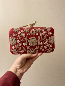Sofia Kaur Red Bridal Clutch, 6 of 6