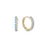 Mimi Turquoise Gold Original Huggie Earrings, thumbnail 1 of 2