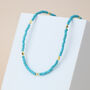 Turquoise Beaded Gold Necklace, thumbnail 2 of 3