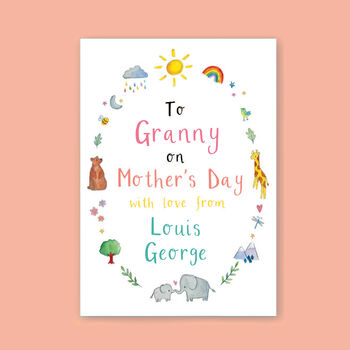 Personalised To Nanna Gran On Mothers Day Card, 6 of 7