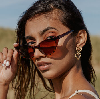 Tortoise Shell Classic Cat Eye Sunglasses, 2 of 3