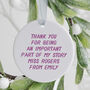 Personalised Crayons Teacher Christmas Decoration, thumbnail 2 of 3