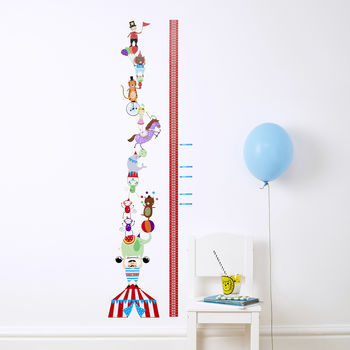 Personalised Circus Height Chart Wall Stickers, 2 of 7