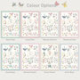 Floral Childrens Educational Number Print With Border, thumbnail 3 of 5