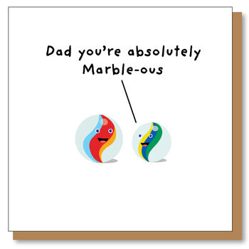 Funny Father's Day Card, Dad You're Marbleous, 2 of 5