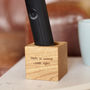 Personalised Solid Oak Remote Control Pot, thumbnail 4 of 5