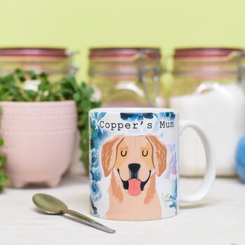 Personalised Dog Floral Mug Dog Mum Gift, 10 of 12