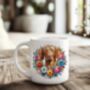 Personalised Vizsla Summer Floral Dog Wreath Cushion And Mug Bundle, thumbnail 2 of 4