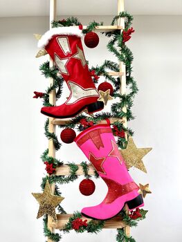 Cowboy Boot Christmas Stocking, 2 of 8