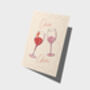 Chin Chin Card | Celebration Card | Wine Glass Cheers, thumbnail 3 of 4