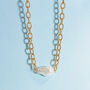 Baroque Pearl Textured Chunky Chain Necklace, thumbnail 3 of 7