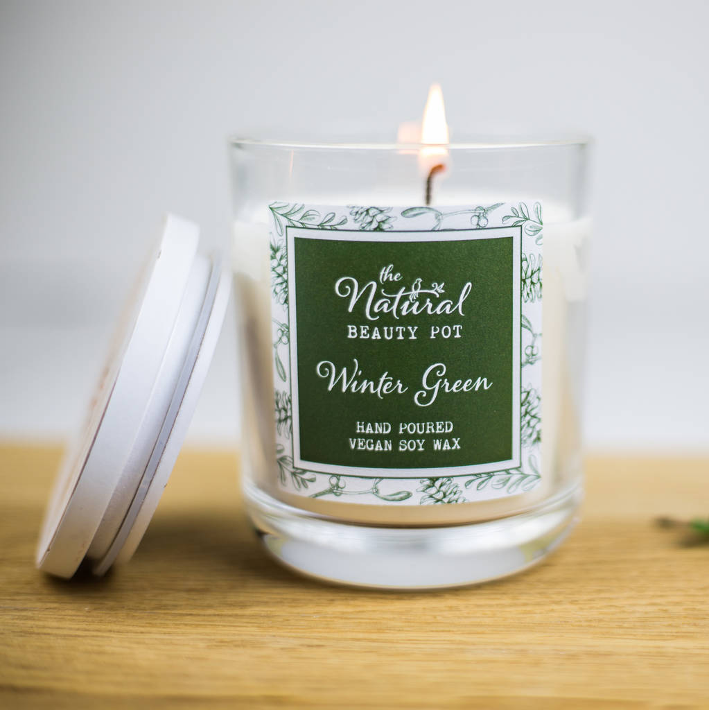Winter Green Soy Candle 30cl, 1 of 2
