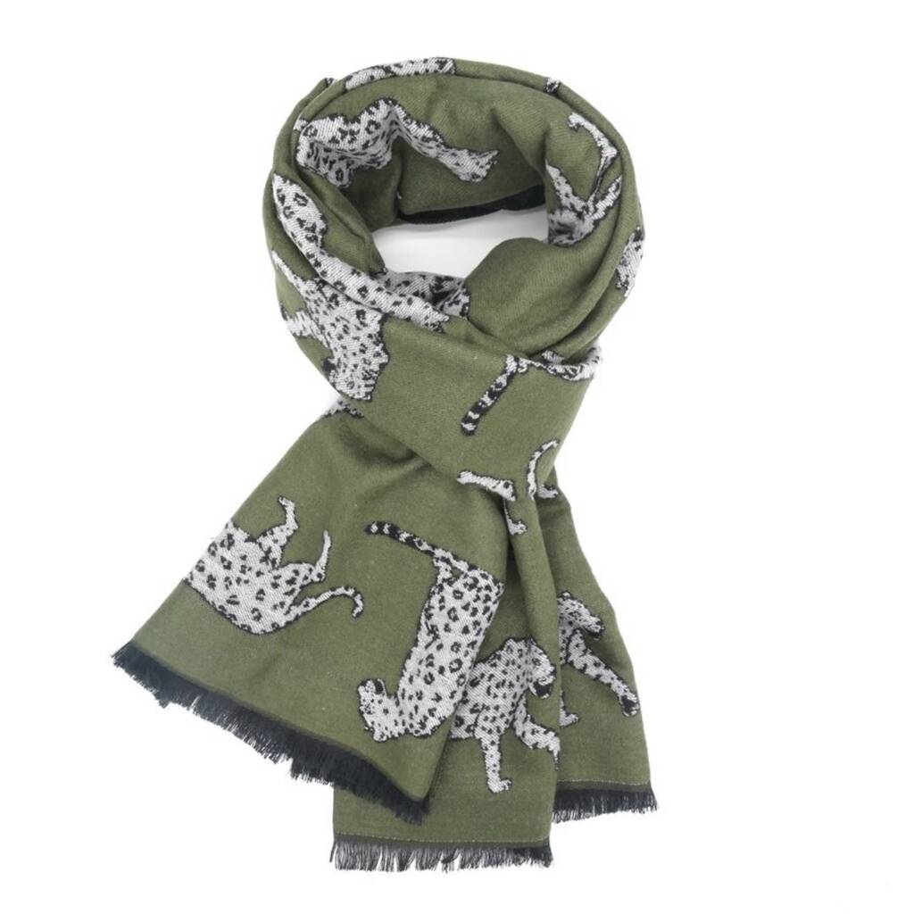 Winter Leopard Print Scarf By My Posh Shop