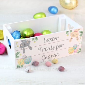 Personalised Easter White Wooden Crate, 5 of 6