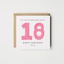 Personalised 16th Birthday Card *Age/Colour Options, thumbnail 2 of 4