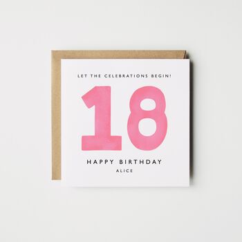 Personalised 16th Birthday Card *Age/Colour Options, 2 of 4