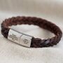 Personalised Men's Thick Woven Leather Bracelet, thumbnail 8 of 12