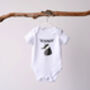 Personalised Badger Baby Bodysuit Vest, thumbnail 3 of 3