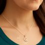 Sterling Silver Honeycomb Bee Pendant Necklace, thumbnail 4 of 8