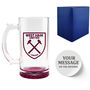 Engraved West Ham 20oz Beer Football Mug, thumbnail 2 of 4