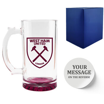 Engraved West Ham 20oz Beer Football Mug, 2 of 4