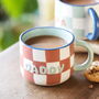 Ceramic Contrast Checkerboard Daddy Mug, thumbnail 4 of 5