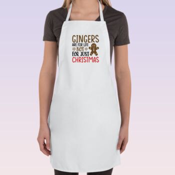 Funny Gingerbread Christmas Apron – Gingers Are For Life Not Just For Christmas, 7 of 8
