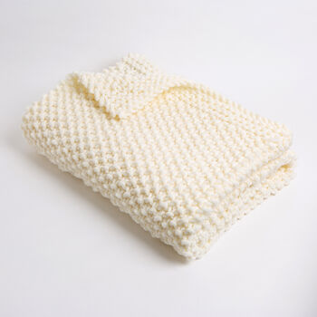 Moss Stitch Blanket Beginner Knitting Kit, 3 of 6