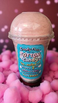 Personalised Cotton Candy Tub – 2nd Wedding Anniversary, 2 of 9