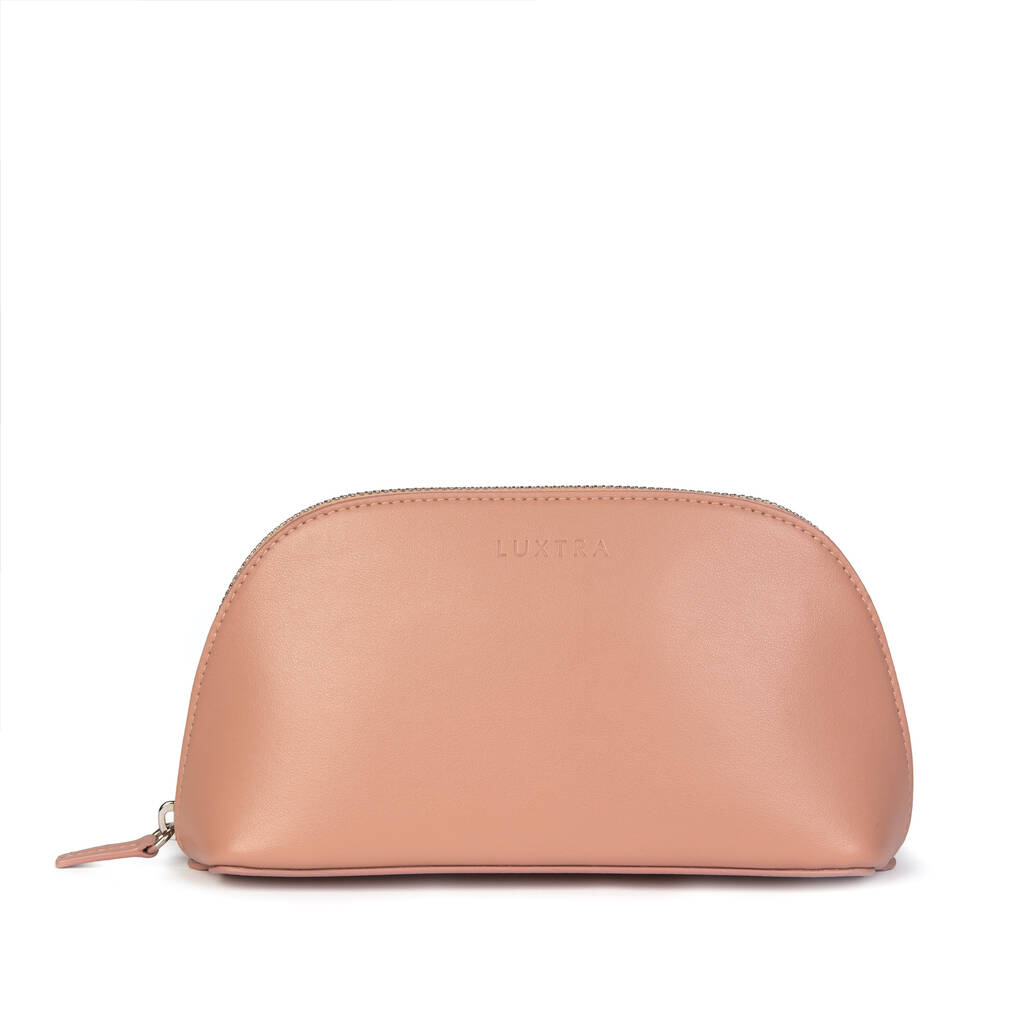 Vegan Apple 'Leather' Cosmetics Case: Pink, 1 of 3