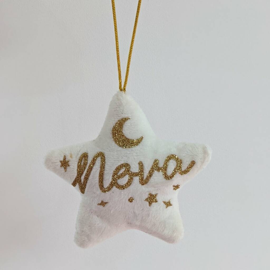 Personalised Glitter Star Bauble