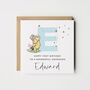 Personalised Winnie The Pooh Grandson Initial Birthday Card *Colour Options, thumbnail 1 of 4