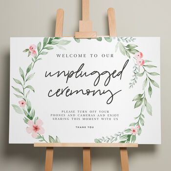 Floral Wedding Cards And Gifts Sign 'Paige', 8 of 8