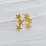 Gold Plated Triple Star Stud Earrings, thumbnail 3 of 4