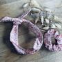 Wire Twist Bandeau Headband And Scrunchie In Coral, thumbnail 1 of 3