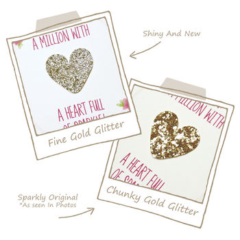 Gold 'Heart Full Of Sparkle' Greetings Card For Her, 4 of 10